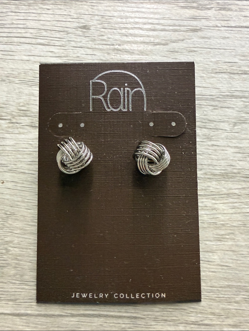 Silver Knot Stud Earrings